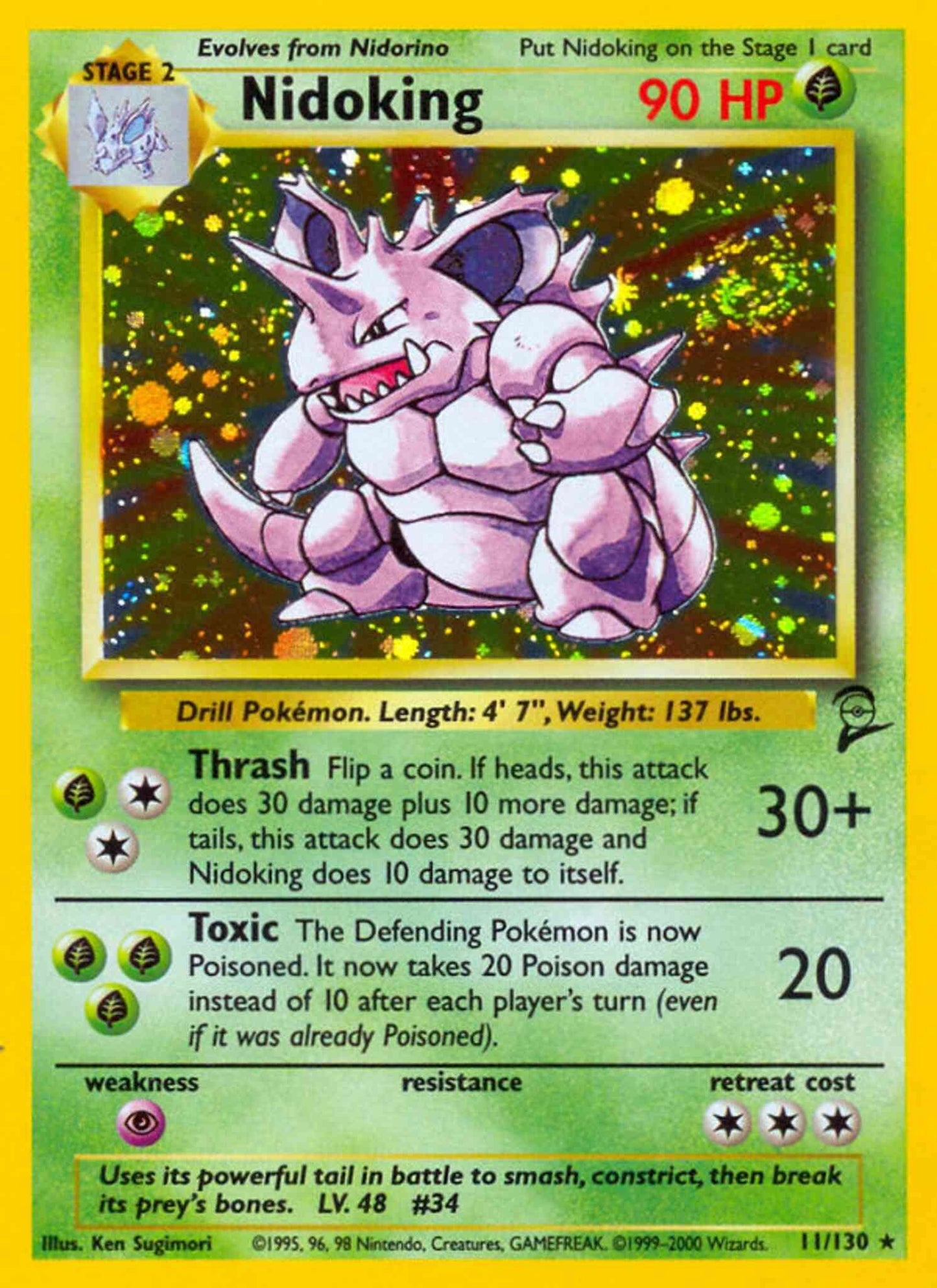 Nidoking - 11/130 - Rare [base4-11] [Holo]