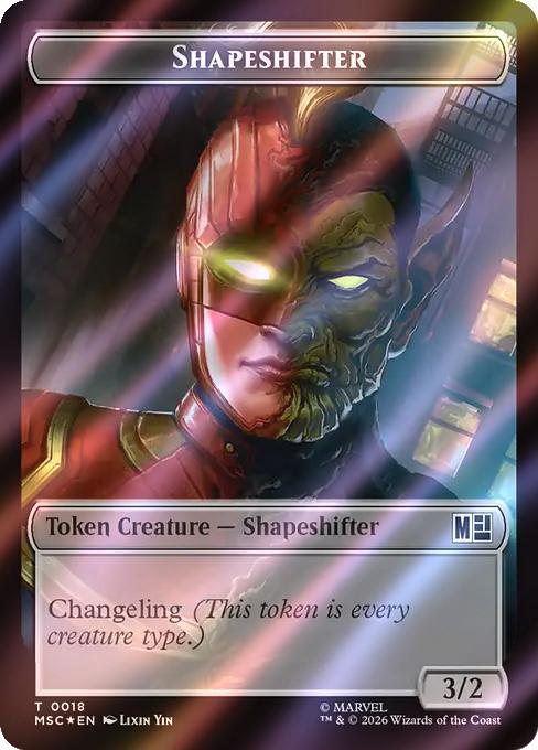 Shapeshifter Token (18) // Villain Token (25) [Marvel Super Heroes: Commander: Tokens] [Surge Foil]