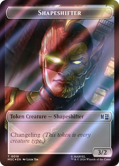 Shapeshifter Token (18) // Villain Token (25) [Marvel Super Heroes: Commander: Tokens] [Surge Foil]