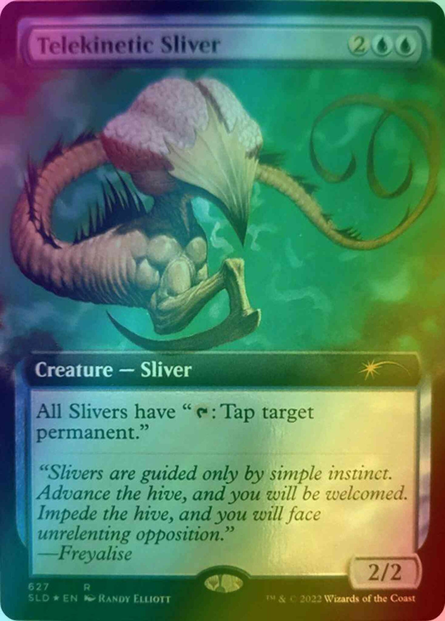 Telekinetic Sliver [0627] [Extended Art] [Randy Elliott] [Secret Lair Drop] [Foil]