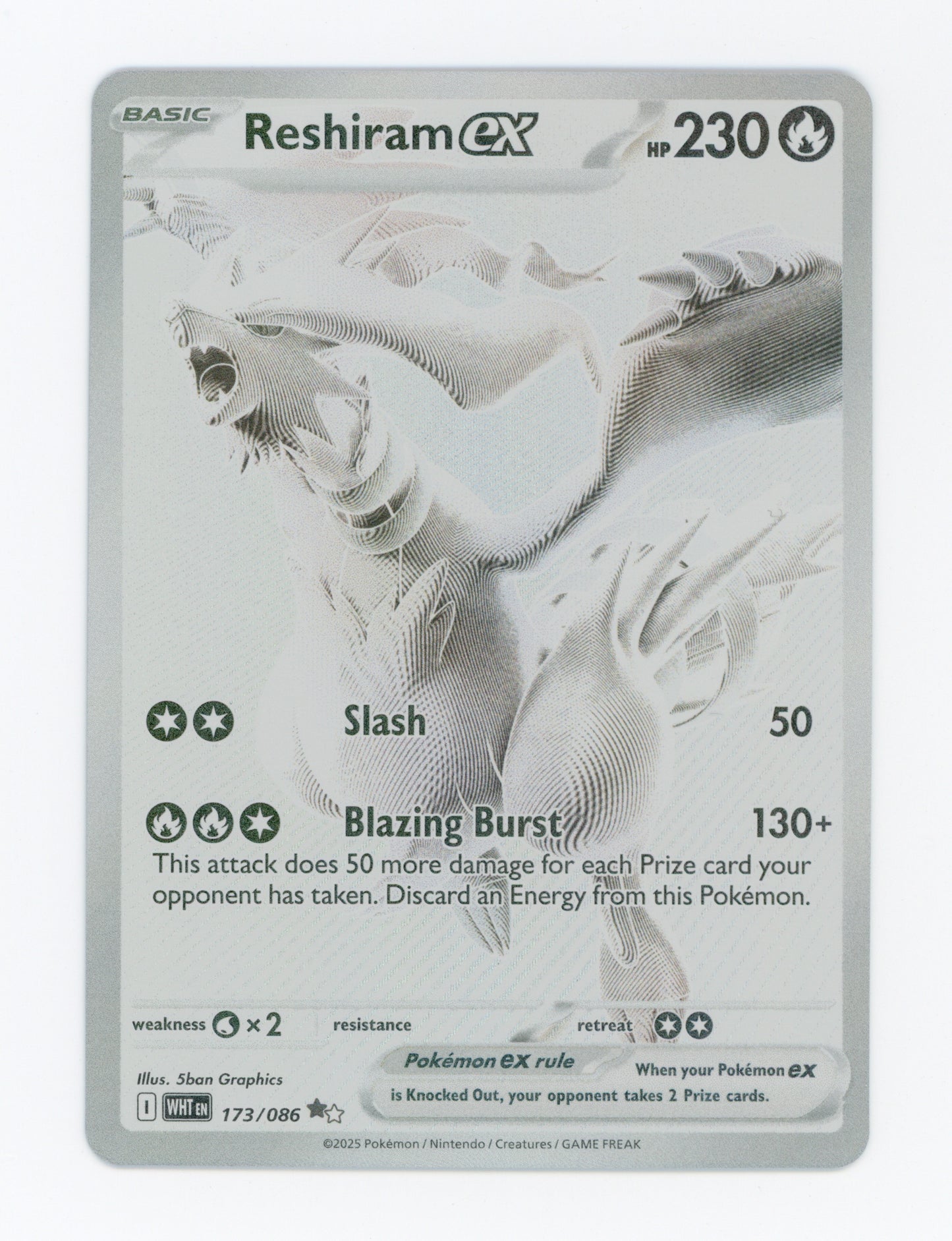 Reshiram ex — Black White Rare — ID 18978