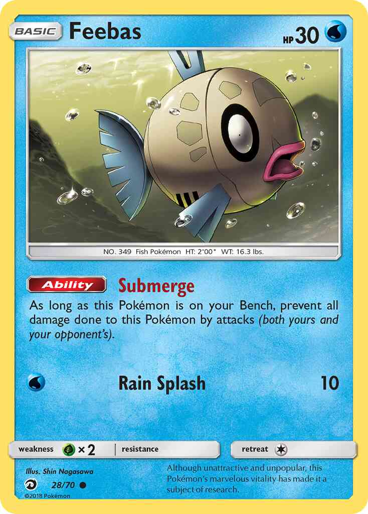 Feebas - 28/70 - Common [sm75-28] [Reverse Holo]
