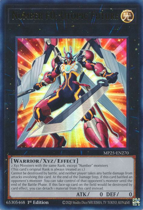 Number F0: Utopic Future - MP25-EN270 - Ultra Rare - 1st Edition