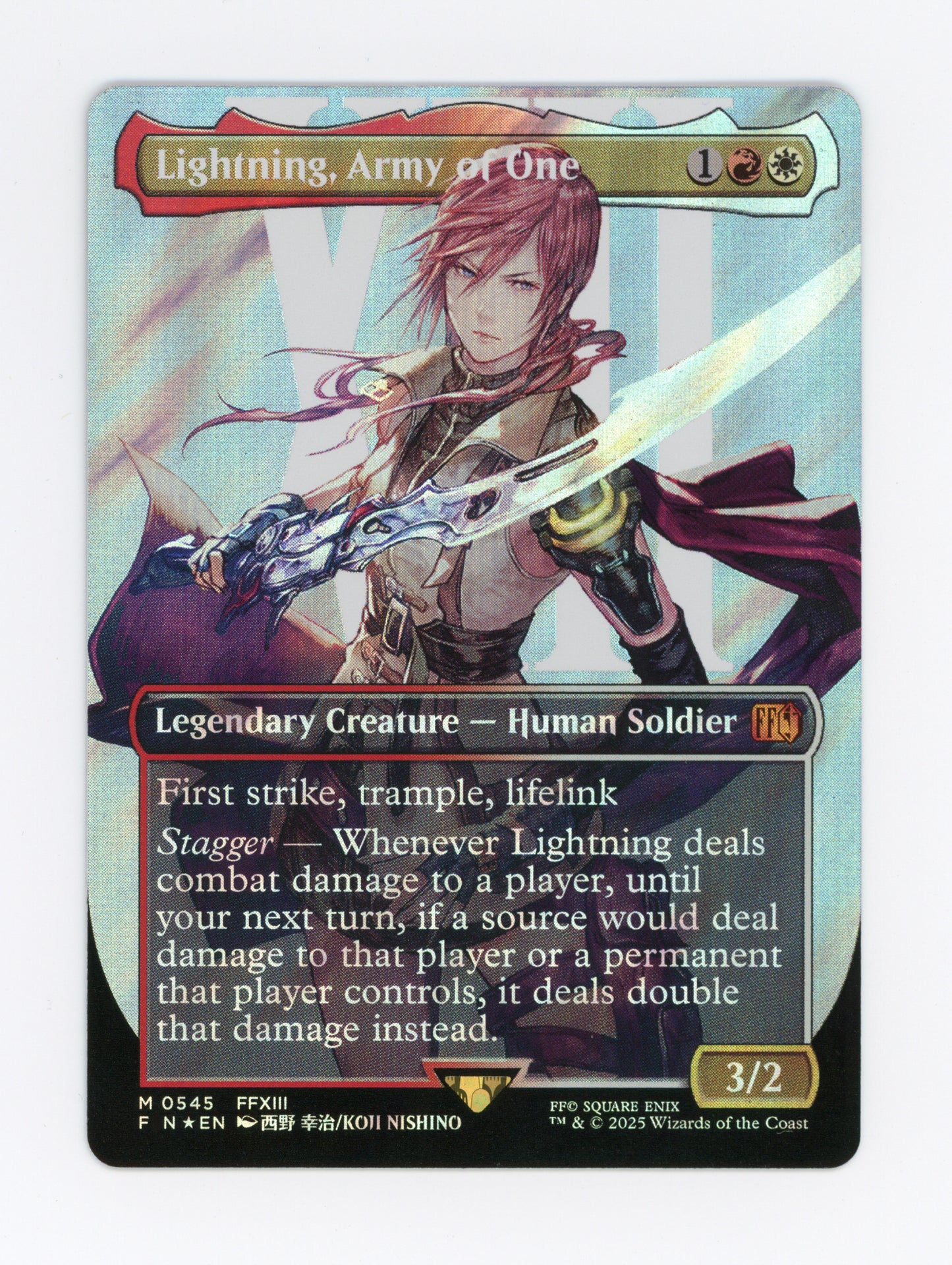 Lightning, Army of One — Borderless|Character|Surge Foil — ID 19804