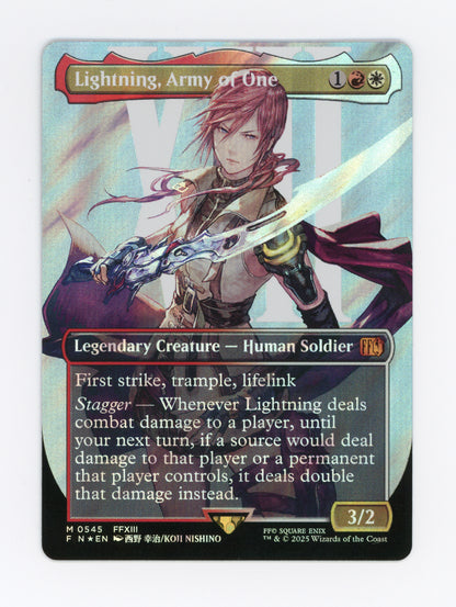Lightning, Army of One — Borderless|Character|Surge Foil — ID 19804