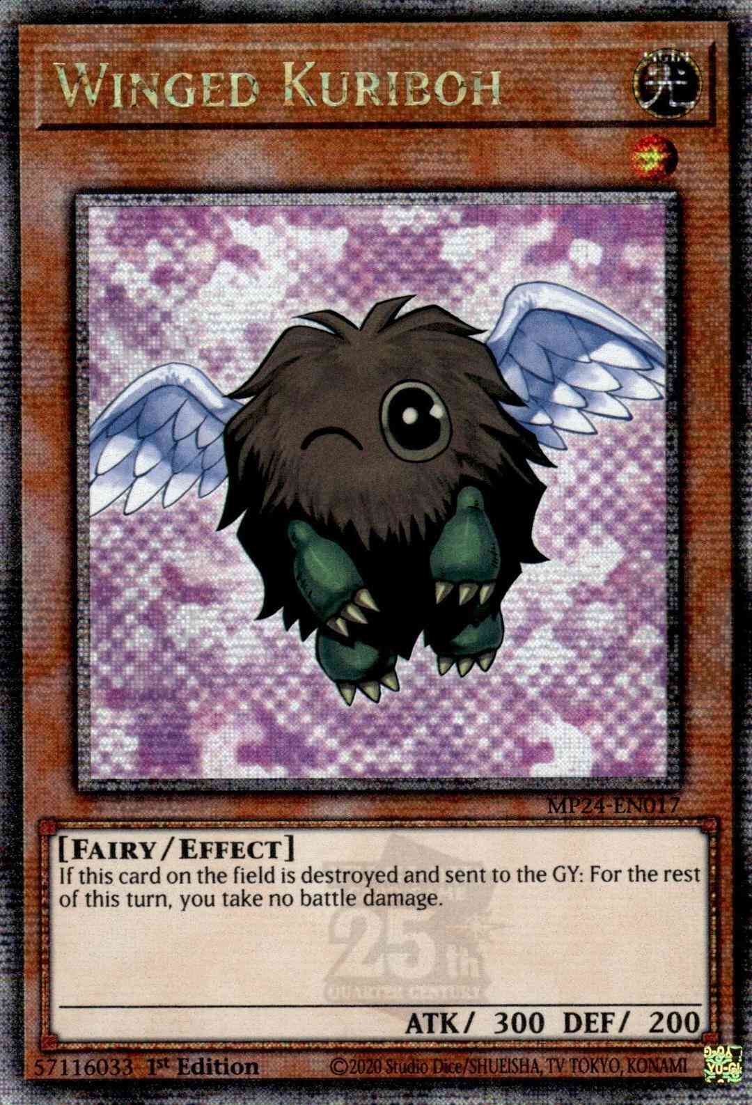 Winged Kuriboh - MP24-EN017 - Quarter Century Secret Rare - 1st Edition