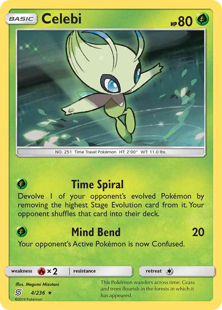 Celebi - 4/236 - Rare Holo [sm11-4] [Reverse Holo]