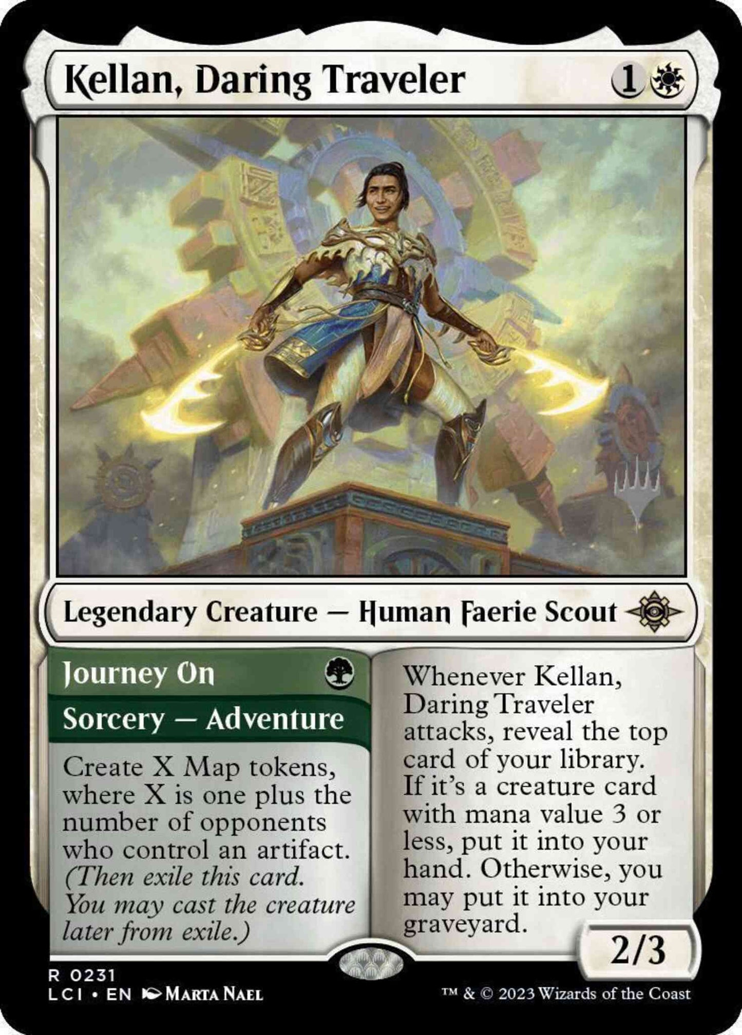 Kellan, Daring Traveler // Journey On [231p] [Promo Pack] [The Lost Caverns of Ixalan: Promos] [Non-Foil]