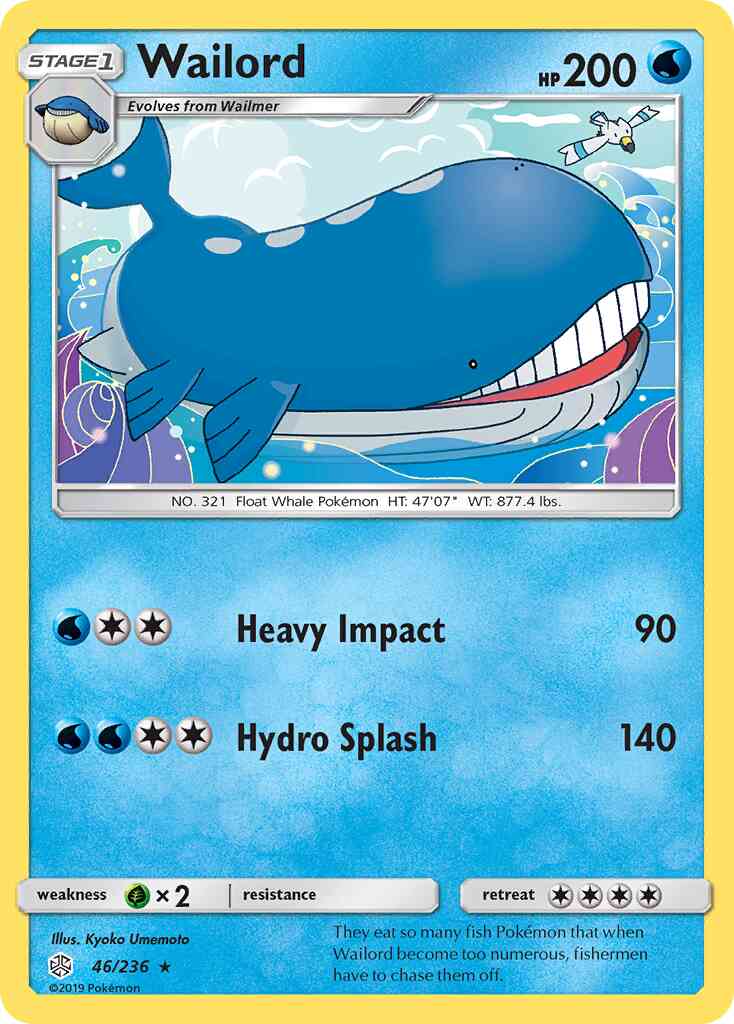 Wailord - 46/236 - Rare [sm12-46] [Reverse Holo]