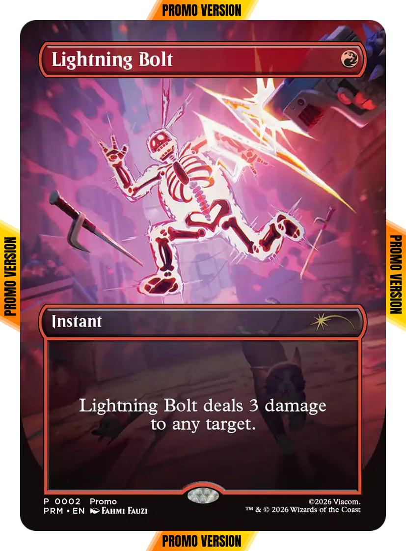 Lightning Bolt [5] [Borderless] [PRM-0002] [Wizards Play Network 2026] [Non-Foil]