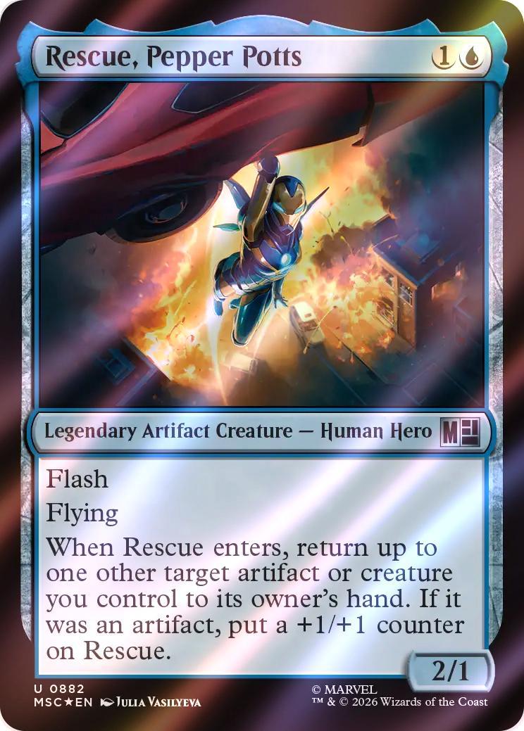 Rescue, Pepper Potts [882] [Jumpstart] [Marvel Super Heroes: Commander] [Surge Foil]