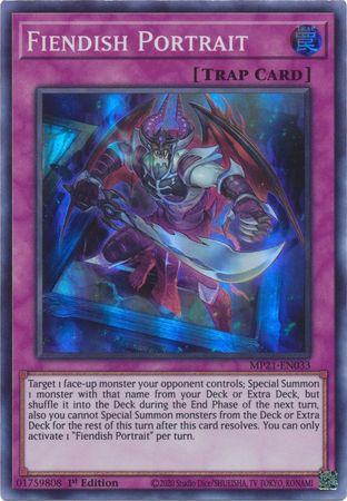 Fiendish Portrait - MP21-EN033 - Super Rare - 1st Edition