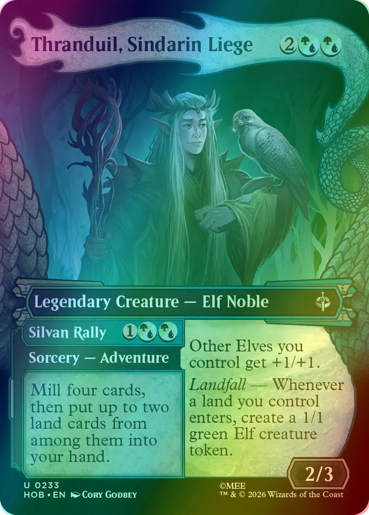 Thranduil, Sindarin Liege [233] [Borderless] [Dragon Hoard] [The Hobbit] [Foil]