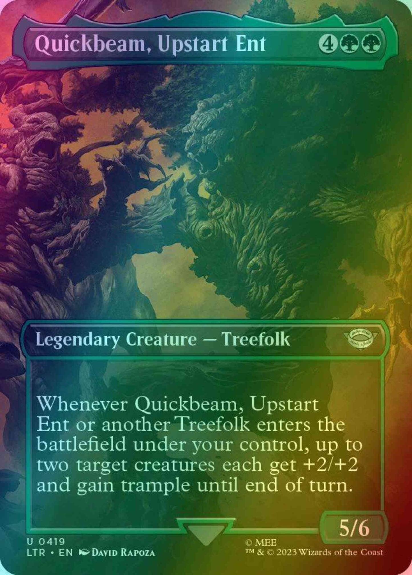 Quickbeam, Upstart Ent [419] [Borderless] [The Lord of the Rings: Tales of Middle-earth] [Foil]