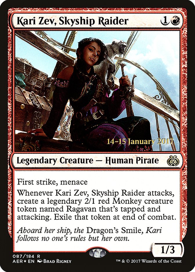 Kari Zev, Skyship Raider [87s] [Aether Revolt Promos] [Foil]