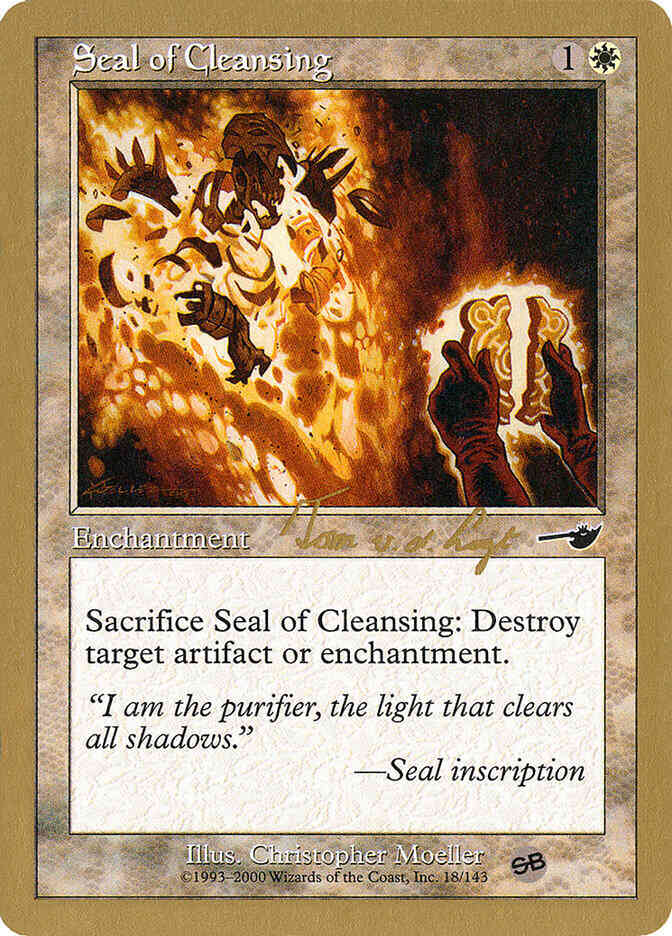 Seal of Cleansing [tvdl18sb] [Tom van de Logt] [Sideboard] [World Championship Decks 2000] [Non-Foil]