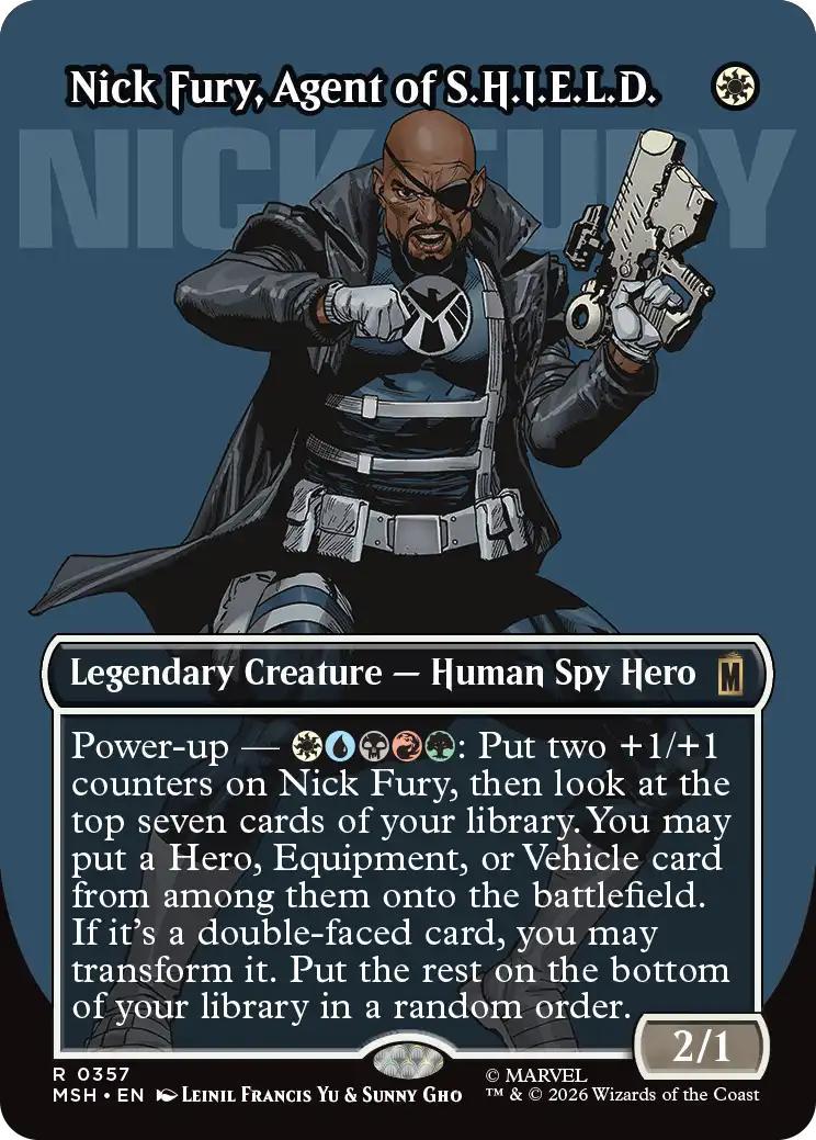 Nick Fury, Agent of S.H.I.E.L.D. [357] [Borderless] [Logo] [Marvel Super Heroes] [Non-Foil]