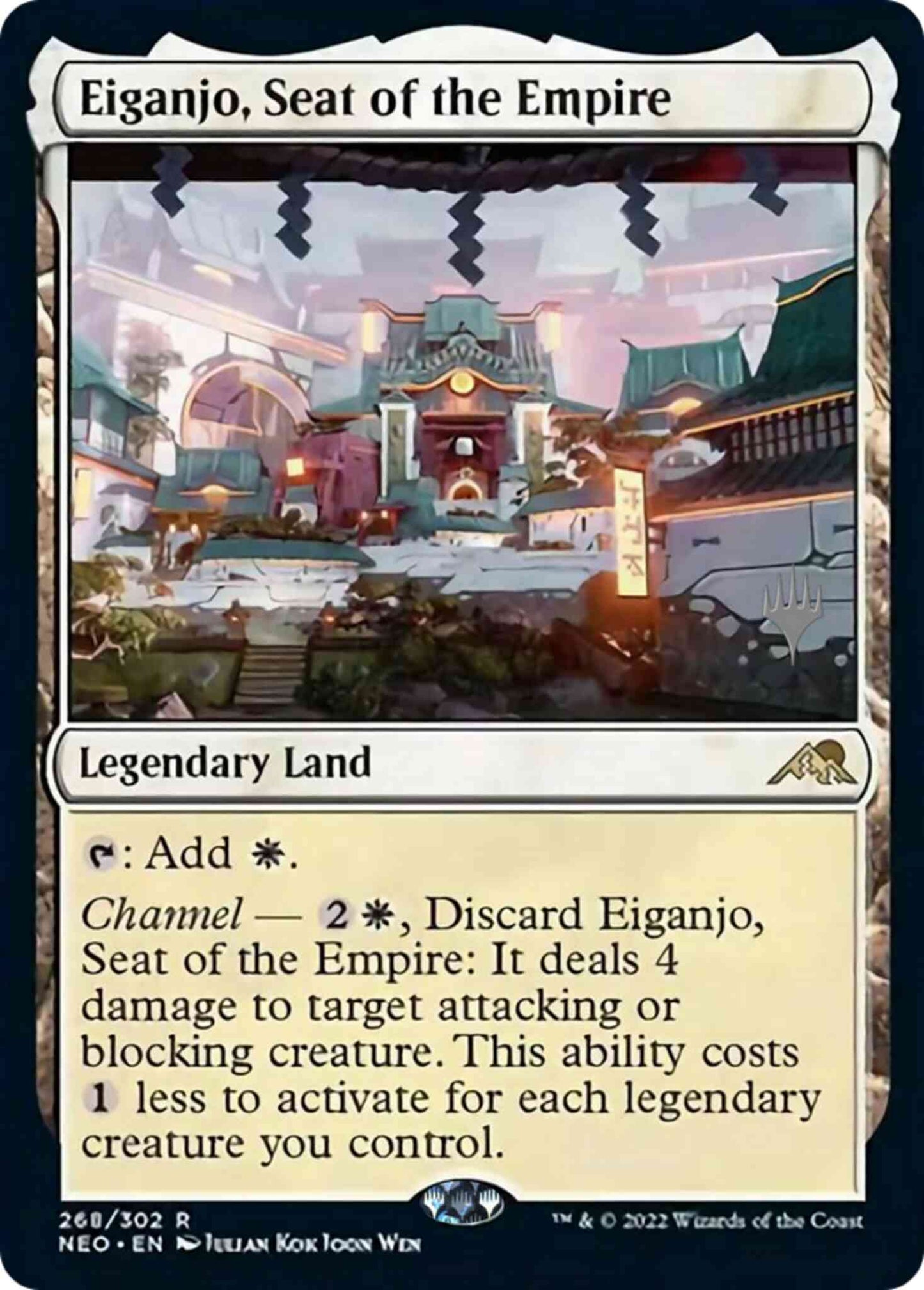 Eiganjo, Seat of the Empire [Promo Pack] [268p] [Kamigawa: Neon Dynasty: Promos] [Non-Foil]