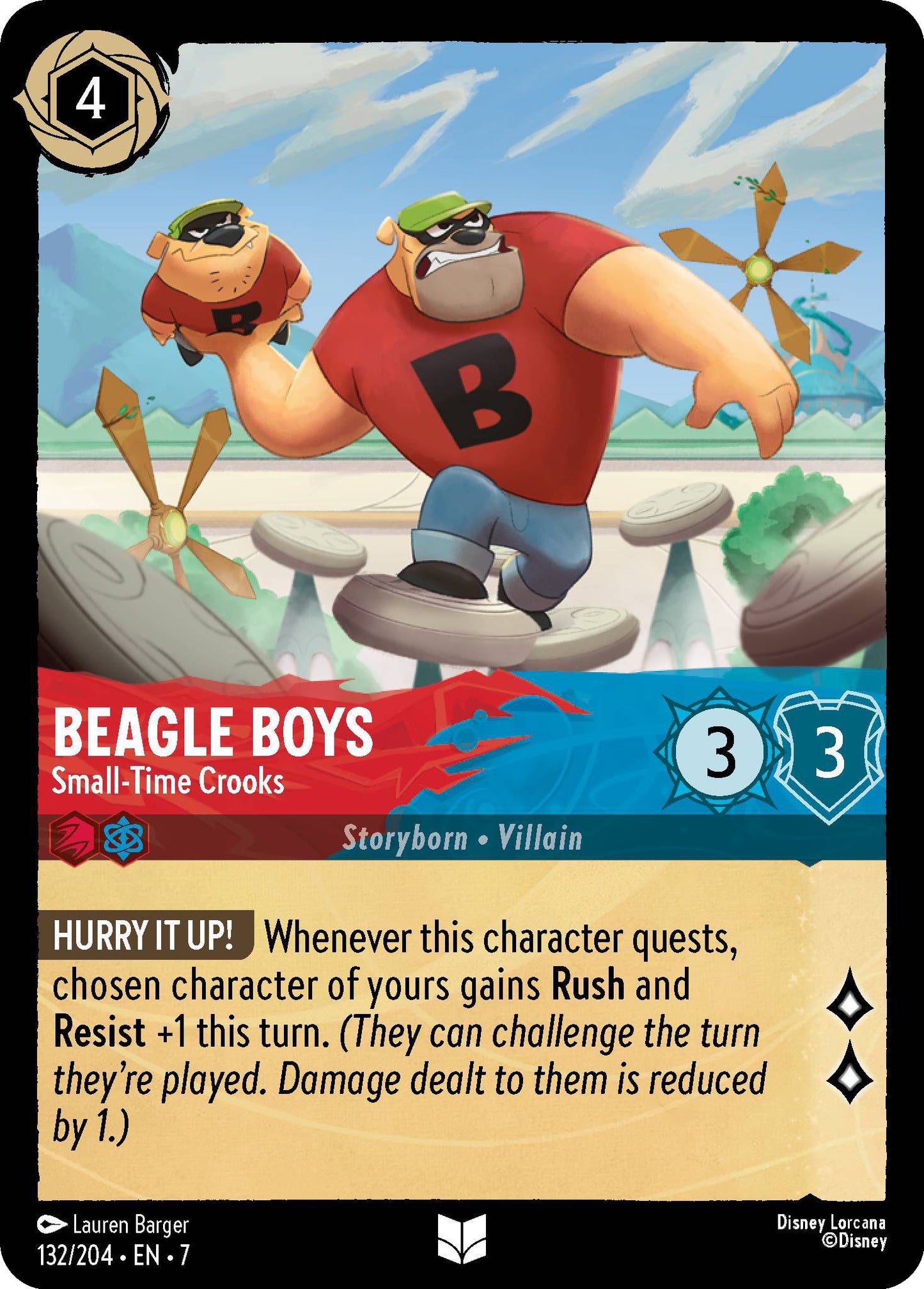 Beagle Boys - Small-Time Crooks - 132/204 [Archazia's Island] [Non-Foil]
