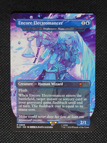 Encore Electromancer - Snapcaster Mage — Borderless|Hatsune Miku: Sakura Superstar — ID 19788