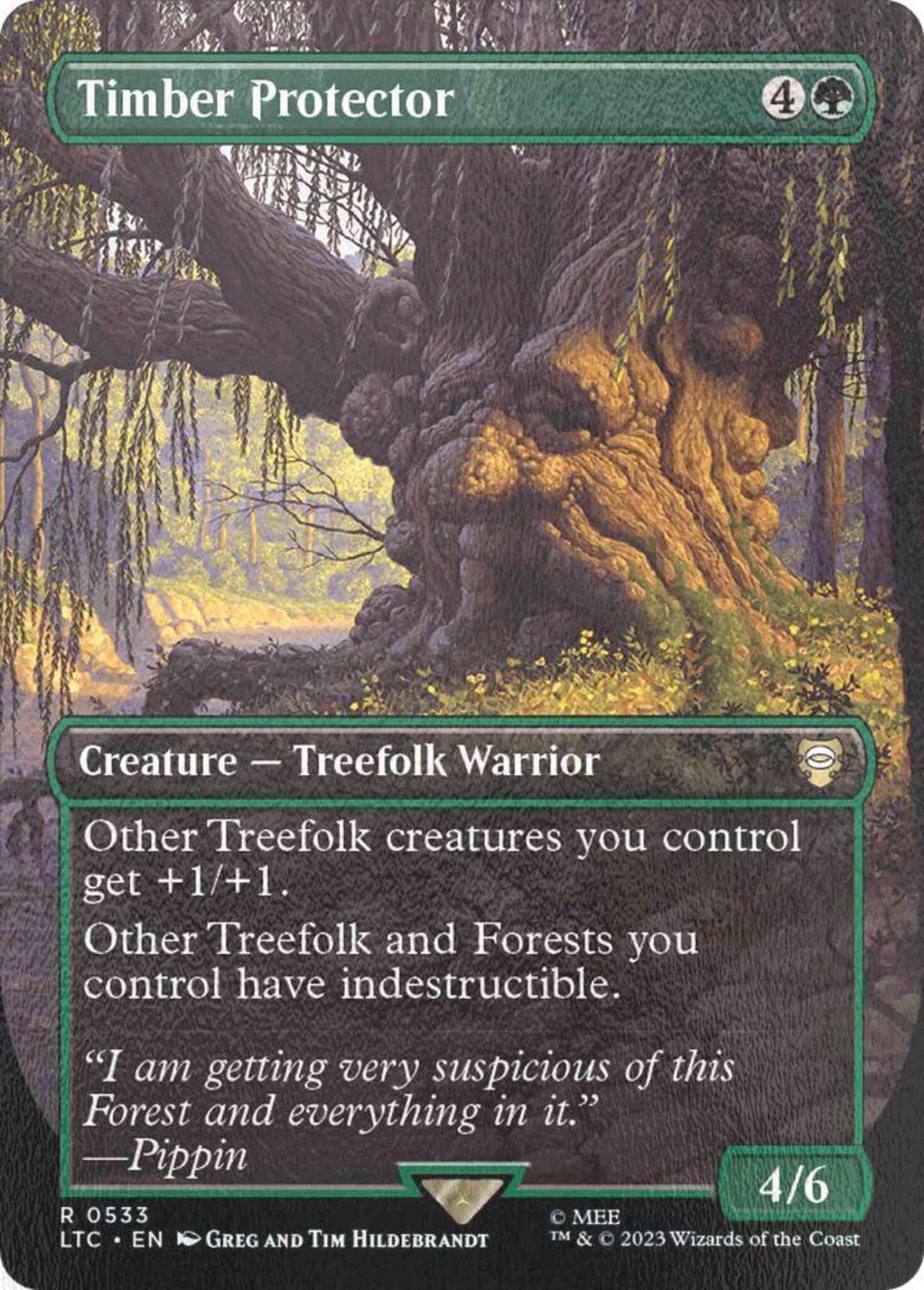 Timber Protector [533] [Borderless] [The Lord of the Rings: Tales of Middle-earth: Commander] [Silver Foil]