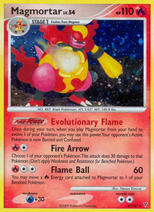 Magmortar - 6/147 - Rare Holo [pl3-6] [Reverse Holo]