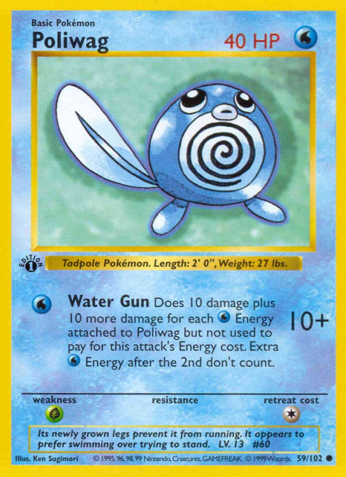 Poliwag - 59/102 - Common - 1st Edition [base1-59] [Non-Holo]
