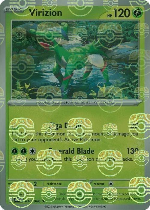 Virizion - Master Ball Pattern - 010/086 - Rare [sv105w-010] [Reverse Holo]
