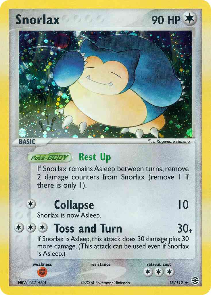 Snorlax - 15/112 - Rare Holo [ex6-15] [Holo]