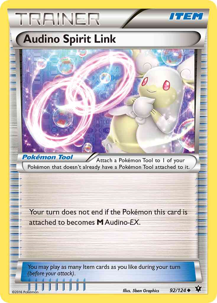 Audino Spirit Link - 92/124 - Uncommon [xy10-92] [Reverse Holo]