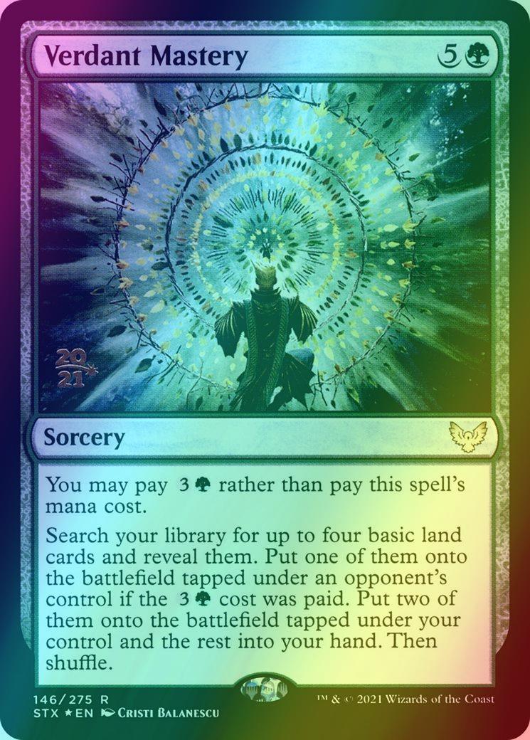 Verdant Mastery [Prerelease] [146s] [Strixhaven: School of Mages Promos] [Foil]