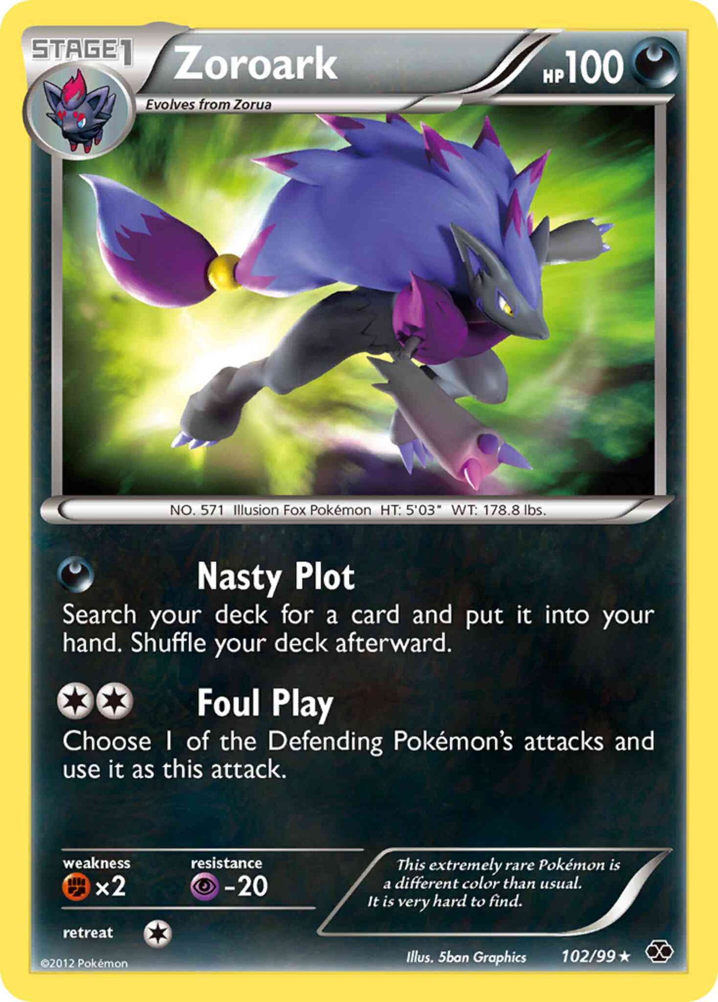 Zoroark - 102/99 - Rare Secret [bw4-102] [Secret]