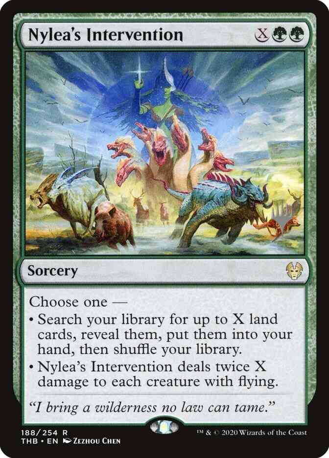 Nylea's Intervention [188p] [Promo Pack] [Theros Beyond Death Promos] [Non-Foil]