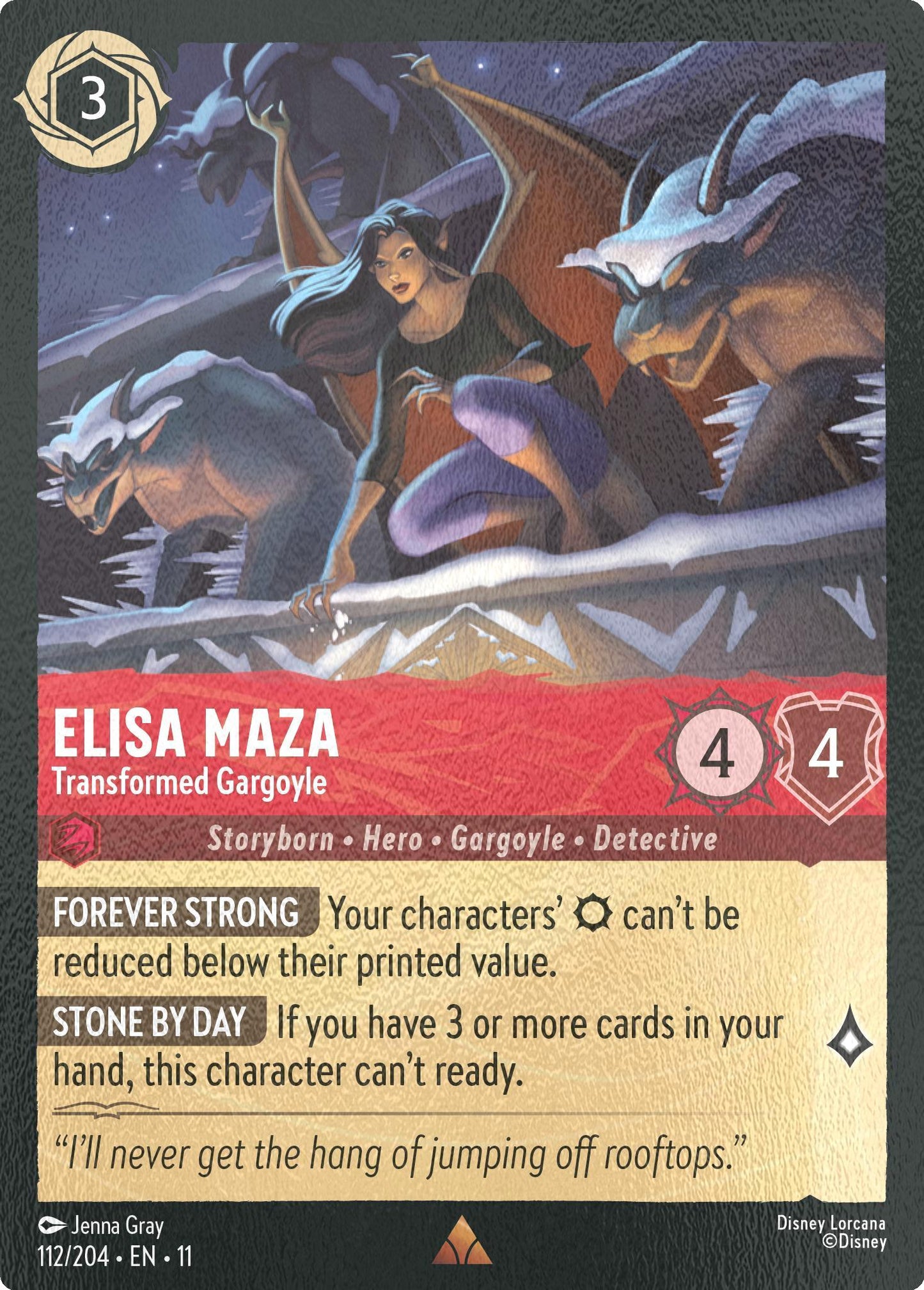 Elisa Maza - Transformed Gargoyle - 112/204 [Winterspell] [Cold Foil]