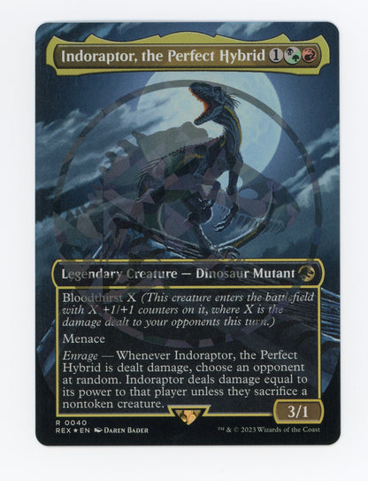 Indoraptor, the Perfect Hybrid — Borderless|Emblem|Foil — ID 18330