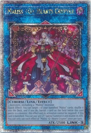 Maliss <Q> Hearts Crypter - CRBR-EN020 - Quarter Century Secret Rare - 1st Edition