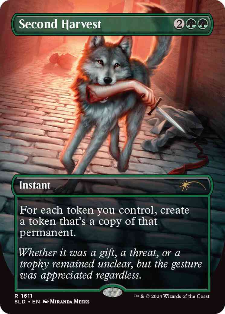 Second Harvest [1611] [Borderless] [Not a Wolf] [Secret Lair Drop] [Foil]