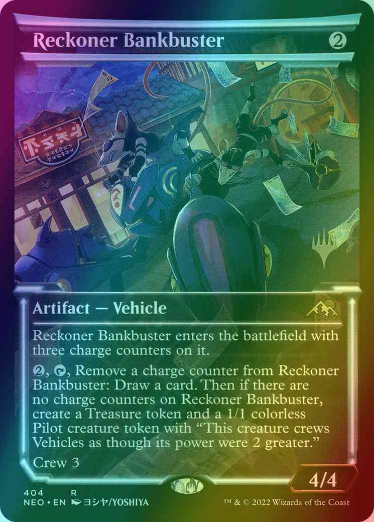 Reckoner Bankbuster [404p] [Promo Pack] [Soft Glow Showcase] [Kamigawa: Neon Dynasty: Promos] [Foil]