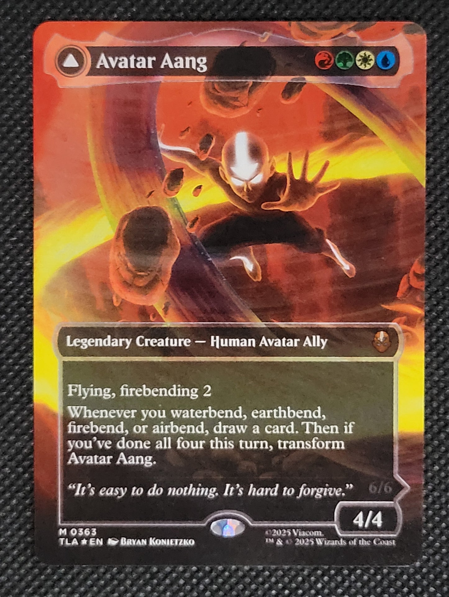 Avatar Aang // Aang, Master of Elements — Borderless|Headliner|Raised Foil — ID 17729