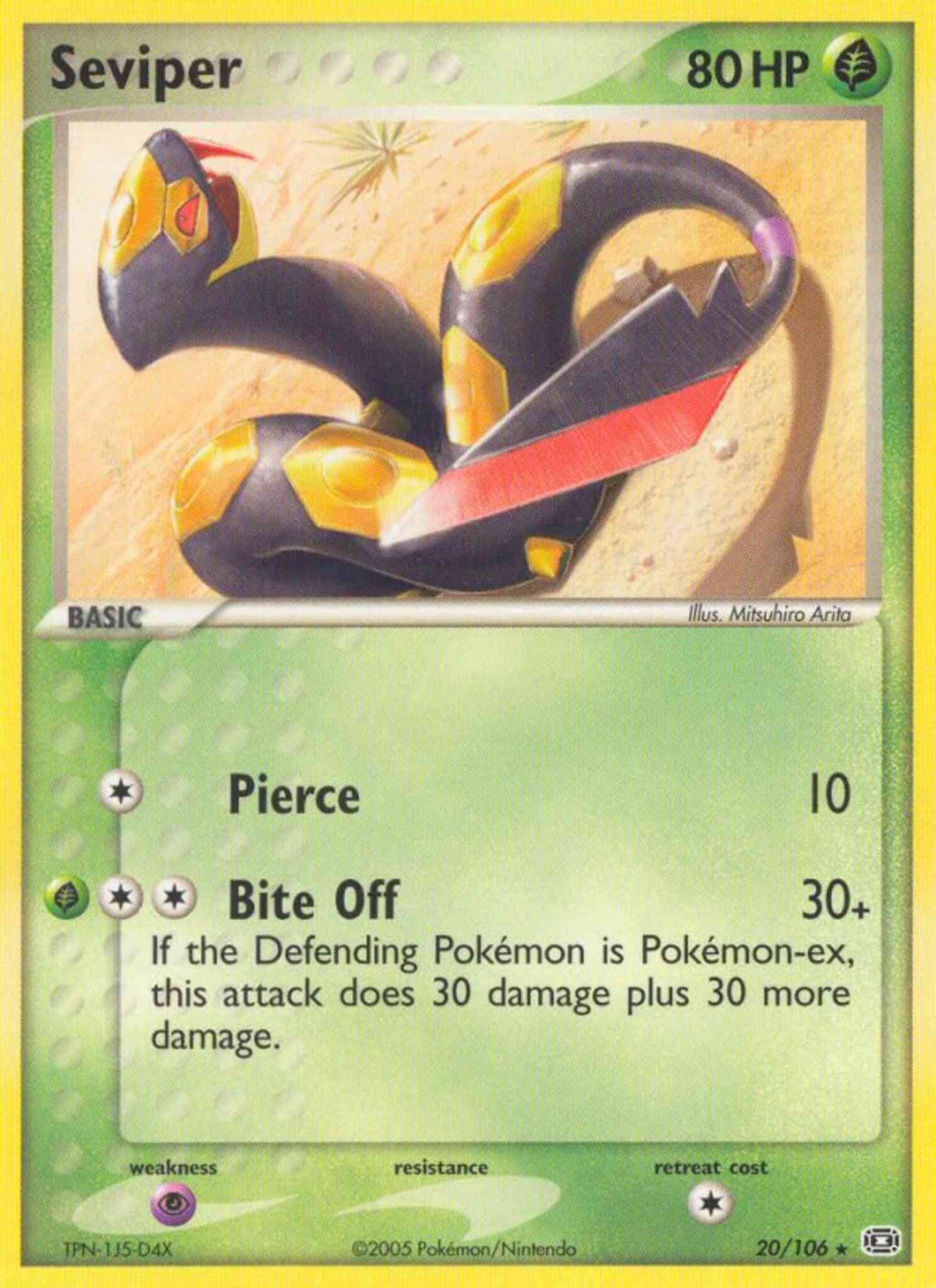 Seviper - 20/106 - Rare [ex9-20] [Reverse Holo]