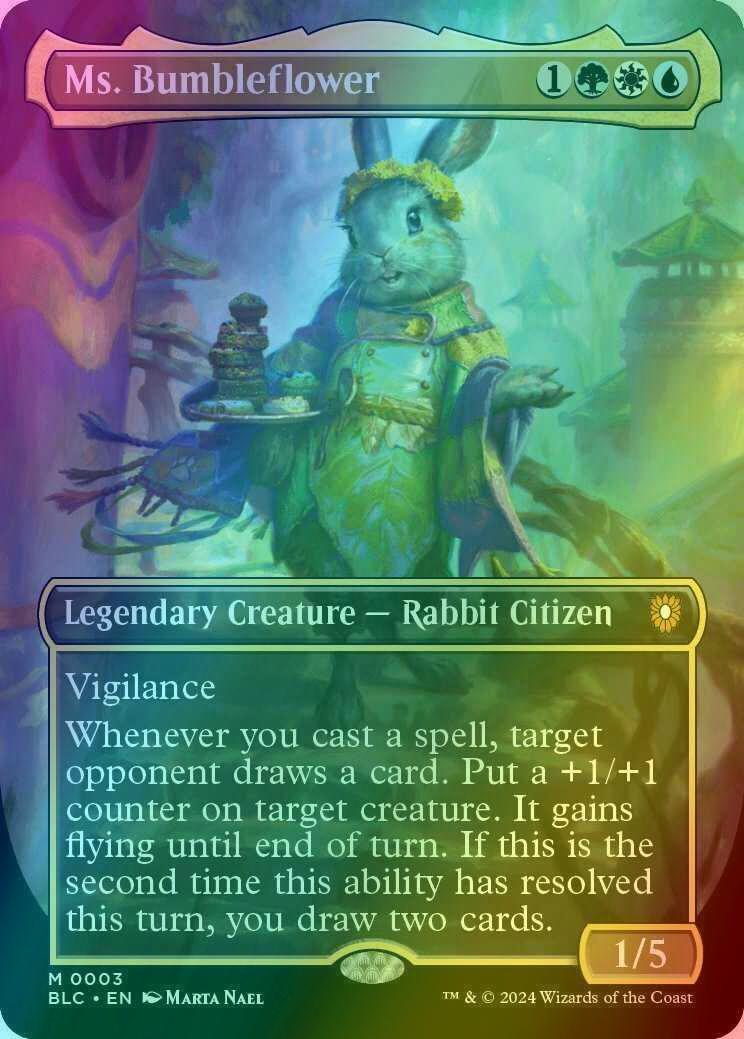 Ms. Bumbleflower [3] [Borderless] [Bloomburrow: Commander] [Foil]