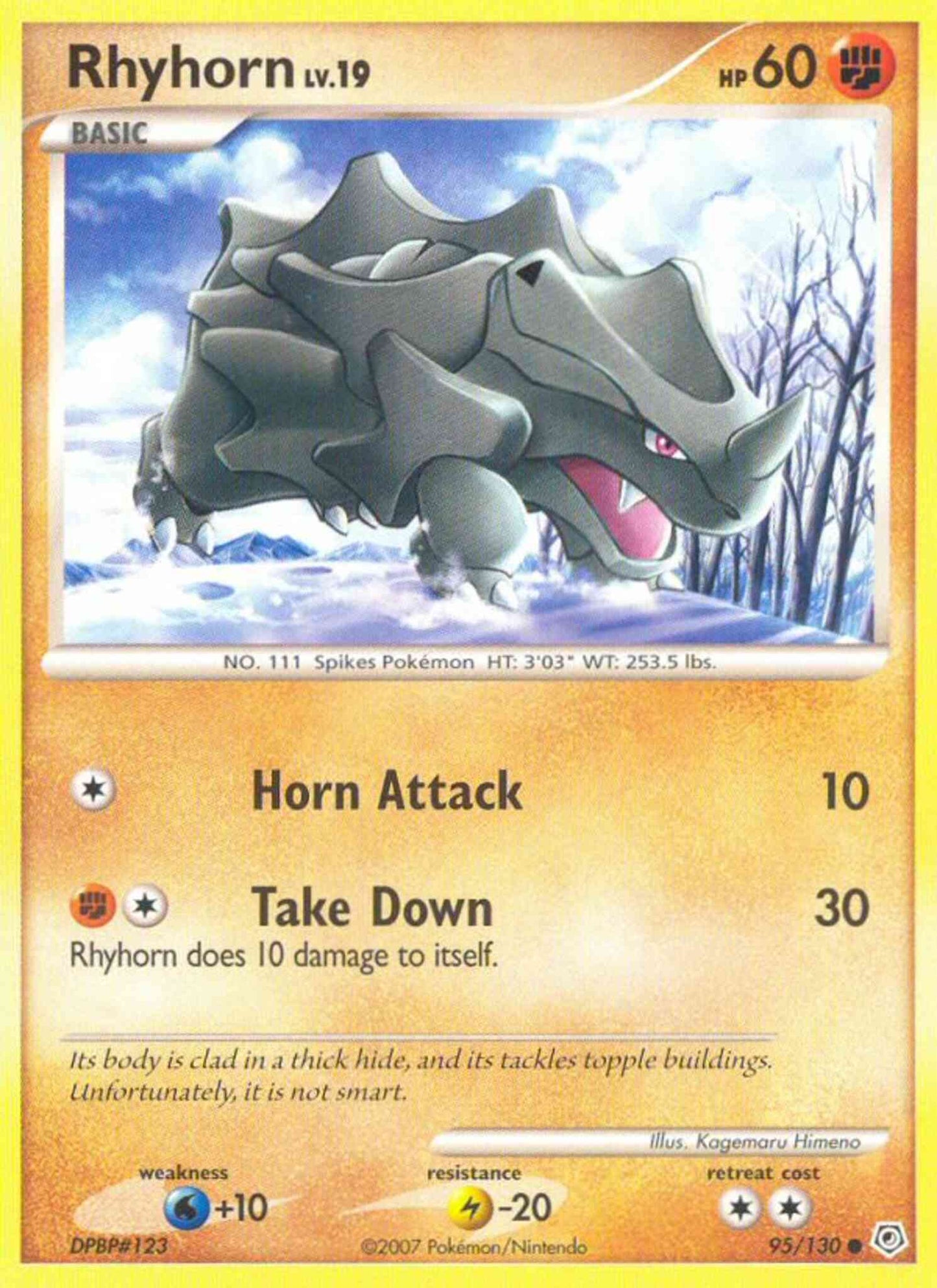 Rhyhorn - 95/130 - Common [dp1-95] [Reverse Holo]