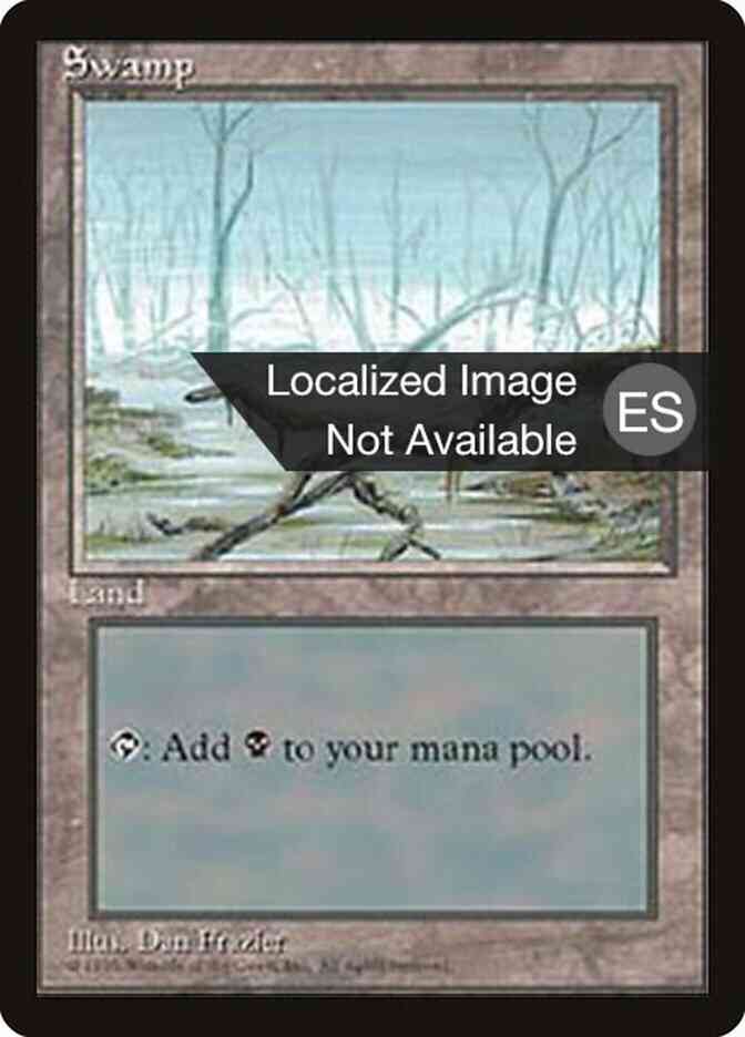 Swamp - Portuguese [Bottom Branch From Right] [370] [Fourth Edition Black Border: Portuguese] [Non-Foil]