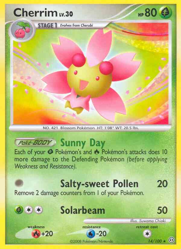 Cherrim - 14/100 - Rare [dp7-14] [Non-Holo]