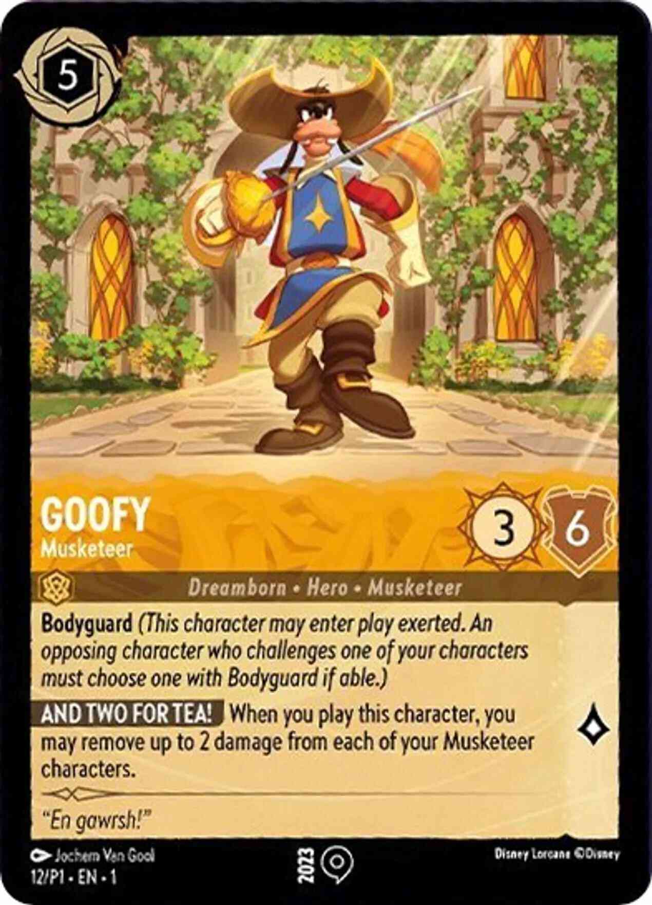 Goofy - Musketeer - 12/P1 [Disney Lorcana Promo Cards] [Non-Foil]