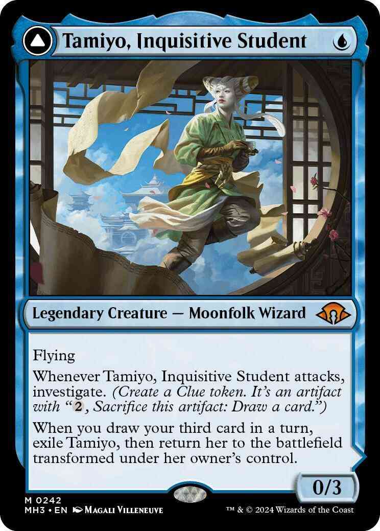 Tamiyo, Inquisitive Student // Tamiyo, Seasoned Scholar [242] [Modern Horizons 3] [Foil]