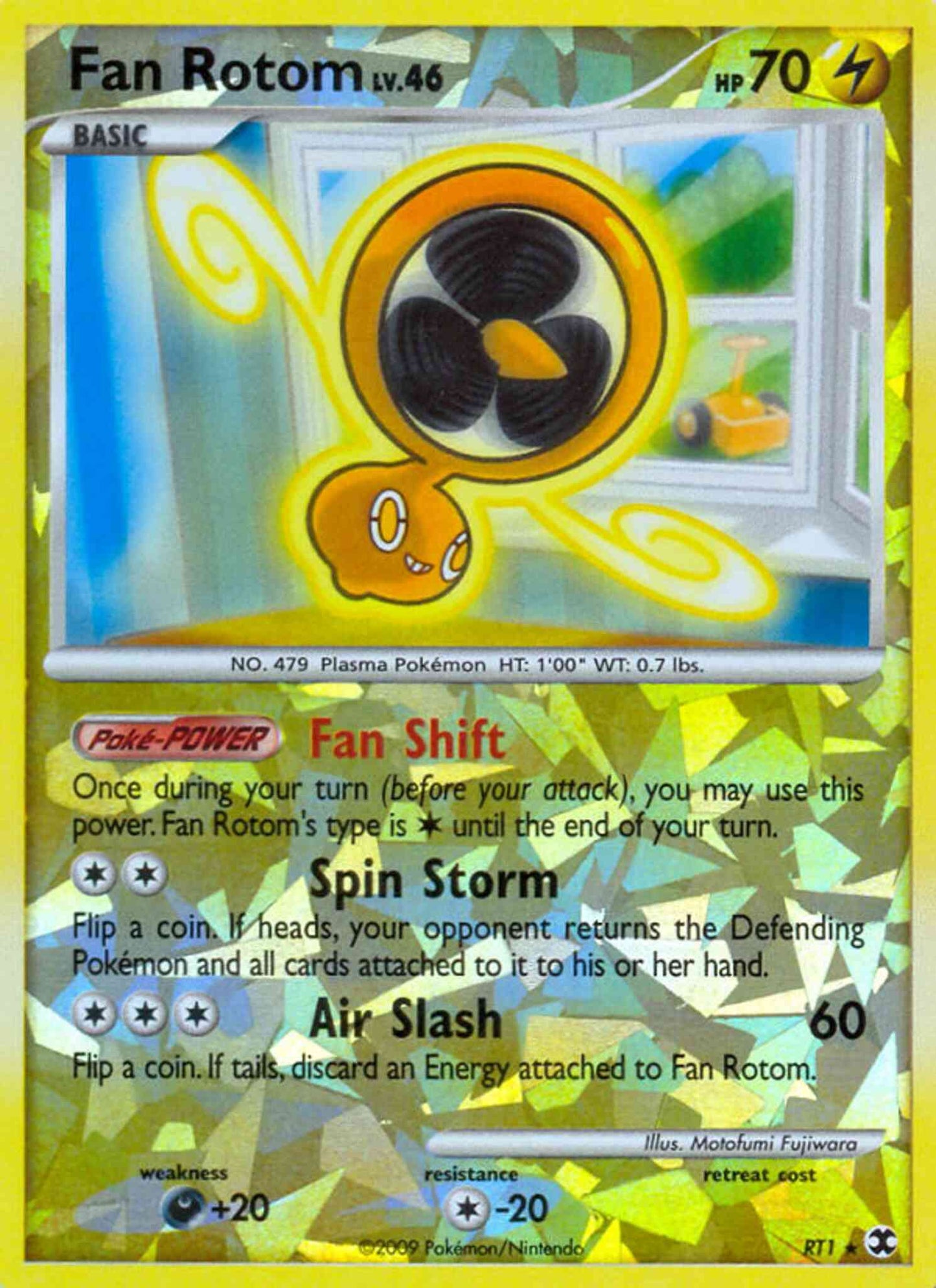 Fan Rotom - RT1 - Rare [pl2-RT1] [Reverse Holo]