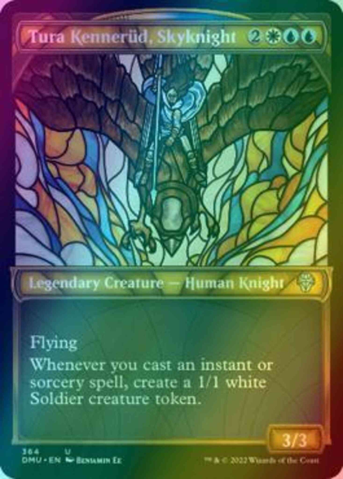 Tura Kennerüd, Skyknight [364] [Stained Glass Showcase] [Dominaria United] [Textured Foil]