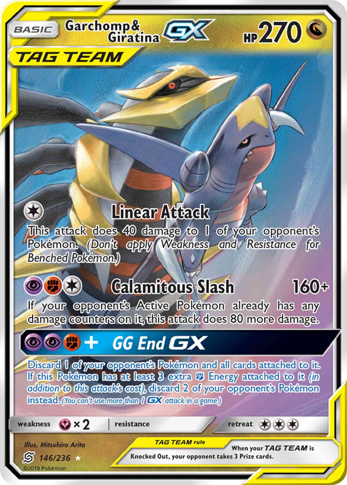 Garchomp & Giratina-GX - 146/236 - Rare Holo GX [sm11-146] [Ultra]