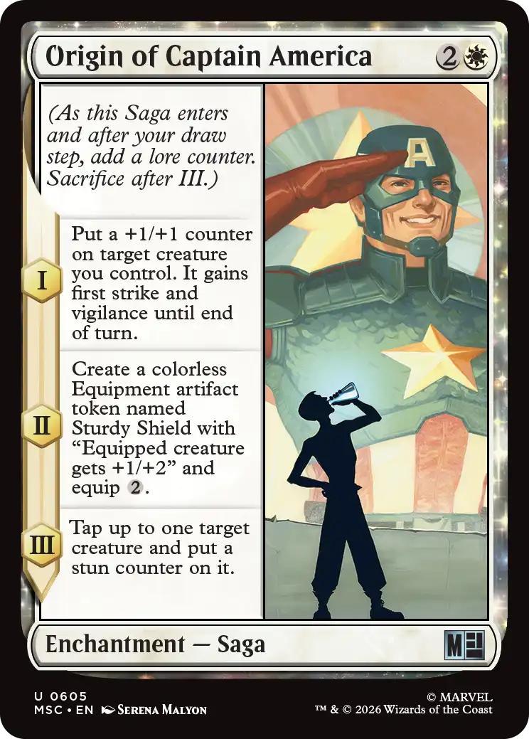 Origin of Captain America [605] [Jumpstart] [Marvel Super Heroes: Commander] [Non-Foil]